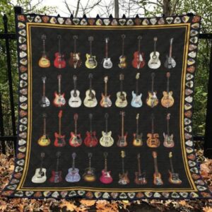 Guitar Quilt Blanket Ver 12  Quilt